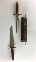 Carving Set with Wooden Sheath