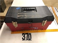 Black plastic tool box