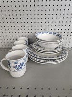 Onedia Indigo Bowls, Plates, Coffee Mugs