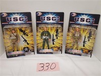 lot of 3 USC Army Figures