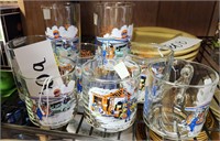 Gulf Gas Station Glassware, (6) Cups, (2)Tumblers