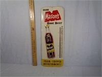 Mason's Root Beer Thermometer 25"x 9.5" Good Glass