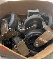 Box of Assorted Wheels and Casters