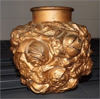 Gaudy Rose Gold Goofus Glass Vase