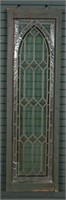 Antique 2 Color Stained Glass Window