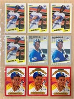 (9) KEN GRIFFEY JR CARDS INCL 2 ROOKIES