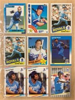 (9) GEORGE BRETT CARDS