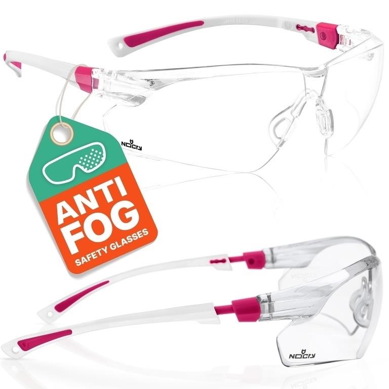 NoCry Clear Safety Glasses for Women with Adjustab