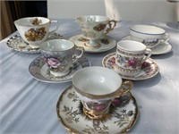 Vintage Japan Tea Cup & Saucers (6) sets