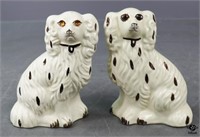 Pair of Staffordshire Style Spaniel Figurines