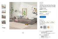 N3042  uhomepro Twin Bed Frame Gray