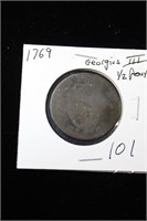 1769 Georgius III Half Penny