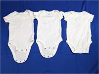 (3) 3 mo. Just One You by Carter's White Bodysuits