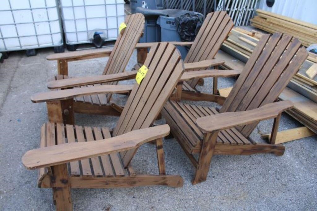 (2) Adirondack Wooden Chairs