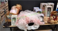 (8) Porcelain Dolls, (2) Plush Teddy Bears & More