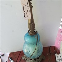 HAND BLOWN GLASS LAMP WITHOUT SHADE
