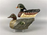 2 William Mosley Duck Decoys, Knotts Island, NC,