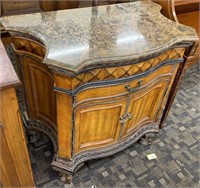 Modern Marble Top Console Cabinet
