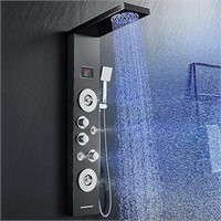 ROVATE LED Shower Panel Tower System with Rainfall
