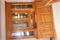 S Brent Brothers Oak China Cabinet 54"T 14"D 32"W