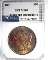 1888 Morgan PCI MS65 Great Color