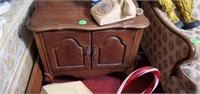 OLD DOUBLE DOOR CABINET - END TABLE