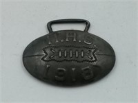 Antique 1918 Sterling silver HHS Football Medal