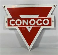 Conoco Enamel Sign 7.5" X 8.5"