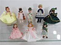 MME ALEXANDER 8 DOLL BOXED LOT: