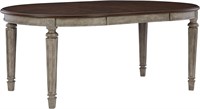 Farmhouse Oval Dining Table  Brown & Gray