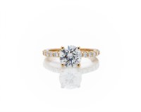 14kt Gold 2.4 CTW Eternity Diamond Engagement Ring