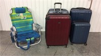 Tommy Bahama folding chair & luggage
