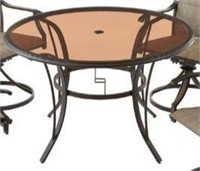 Riverbrook Glass Top Round Dining Table