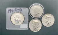 1968-D, ‘84, ‘89, ‘92 Kennedy Half Dollars