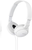 Sony ZX On-Ear Headphones  White MDR-ZX110AP
