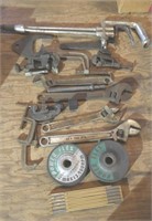 Wrenches, grinding discs, etc
