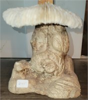 Vintage Coral Top Mushroom Petrified Wood