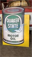 QUAKER STATE MOTOR OIL SIGN - PLYWOOD