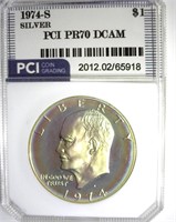 1974-S Silver Ike PR70 DCAM LISTS $700