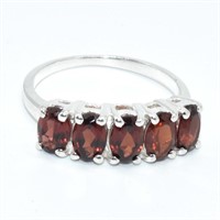 Silver Garnet(2.65ct) Ring