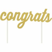 Party Cake Topper "Congrats"