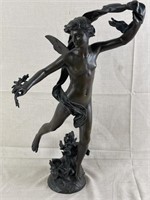 F. Charpentier Zephyr Bronze Sculpture