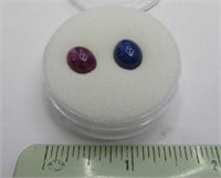 9.21 cts. Lab Created Cabochon Ruby & Sapphire
