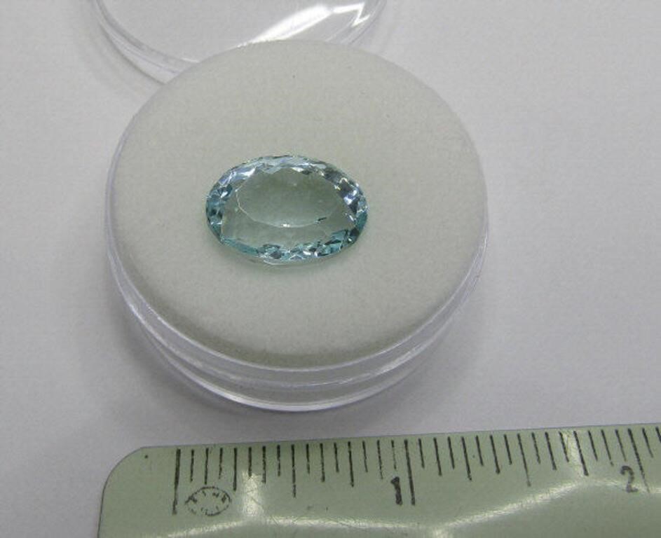14.53 cts Lab Created Blue Spinel Oval Cut