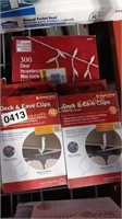 300 CLEAR MINI ICICLE LIGHTS 2 DECK & EAVE CLIPS