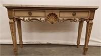 CENTURY FURNITURE CO. MARBLE TOP FOYER TABLE