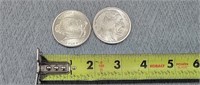 2- 1oz. Silver Coins- Buffalo