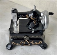 Vintage Sewing Machine Trinket Box & Ornament