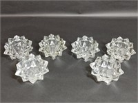 Avon Diamond Starburst Glass Votive Candle Holder