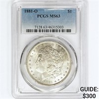 1881-O Morgan Silver Dollar PCGS MS63